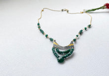 Load image into Gallery viewer, Keum Boo Statement necklace with Emeralds
