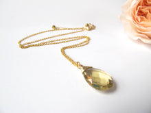Load image into Gallery viewer, Large Lemon Drop Quartz Necklace