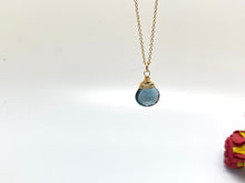 Load image into Gallery viewer, London Blue Quartz Wire Wrapped Necklace