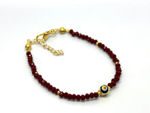 Load image into Gallery viewer, Petite Evil eye Bracelets with Crystal beads
