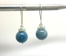 Load image into Gallery viewer, Aquamarine Clusters Earrings - Sterling Silver