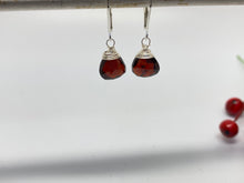 Load image into Gallery viewer, Sterling Silver Gemstone Drop Earrings