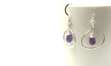 Load image into Gallery viewer, amethyst teardrop earrings