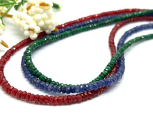 Load image into Gallery viewer, Deluxe Gemstone Necklace- in Sapphire, Ruby & Emerald