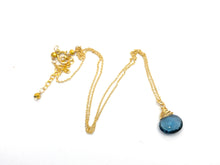 Load image into Gallery viewer, London Blue Quartz Wire Wrapped Necklace