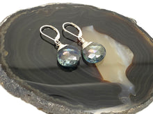 Load image into Gallery viewer, Large Faceted Green Mystic Quartz Earrings
