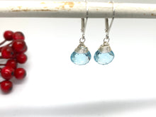 Load image into Gallery viewer, Sterling Silver Gemstone Drop Earrings