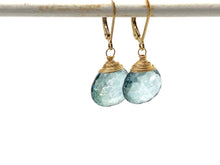 Load image into Gallery viewer, Large Faceted Green Mystic Quartz Earrings
