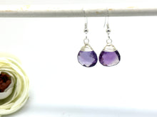 Load image into Gallery viewer, Amethyst Gemstone Drop Earrings
