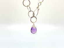 Load image into Gallery viewer, Hammered Statement Necklace with Amethyst