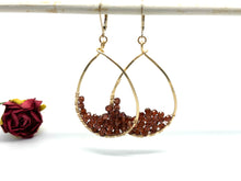 Load image into Gallery viewer, Waterfall Earrings - 14kt Gold Filled -Garnet