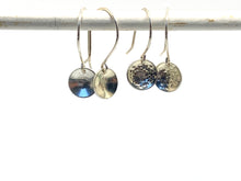Load image into Gallery viewer, Sterling Silver Polished Convex Dangle Earrings