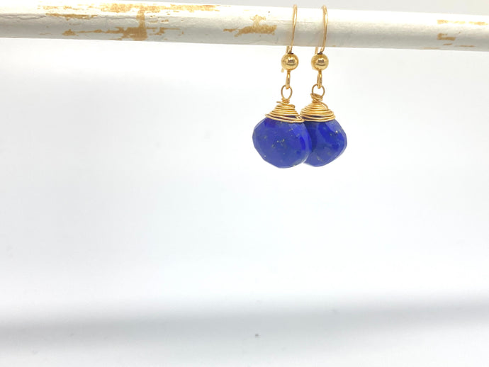 Lapis Lazuli gold Earrings