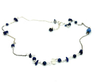 Load image into Gallery viewer, Lapis and Moonstone Stationed Necklace