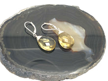 Load image into Gallery viewer, Large Faceted Lemon Drop Quartz Earrings