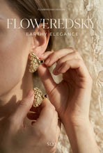 Load image into Gallery viewer, Butterfly Garnet Post Earrings | Floweredsky Designs
