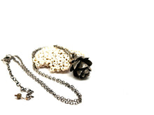 Load image into Gallery viewer, Oxidized Sterling Silver mini Pine cone Necklace
