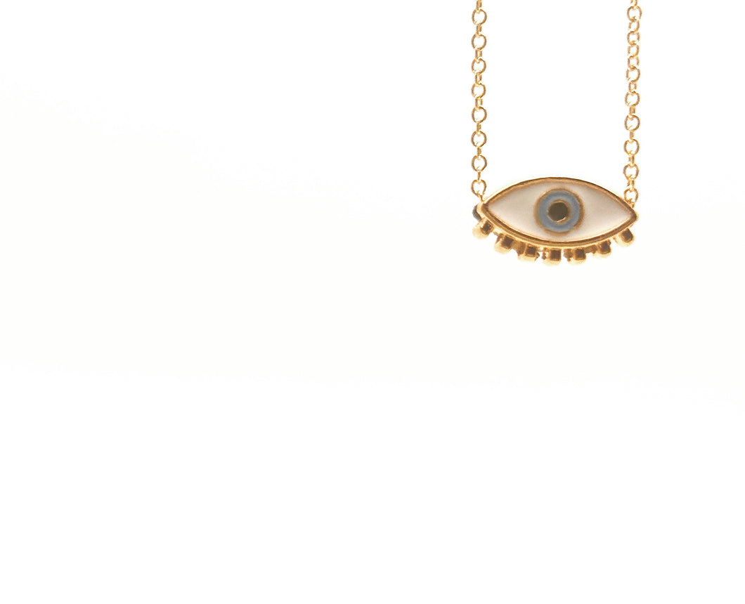 14kt Gold Filled Evil Eye Necklace with Lashes