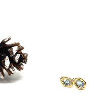 Load image into Gallery viewer, Light Blue Cubic Zirconia Stud Earrings
