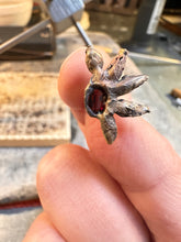 Load image into Gallery viewer, Garnet Bloom Stud Earrings | Floweredsky Designs
