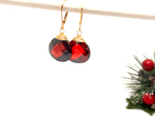Load image into Gallery viewer, Festive and Gold Faceted Cubic Zirconia Earrings
