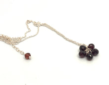 Load image into Gallery viewer, Garnet Flower Necklace
