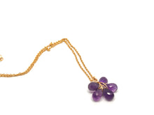 Load image into Gallery viewer, Amethyst Flower Necklace
