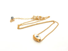 Load image into Gallery viewer, 14kt Gold Filled Evil Eye Necklace with Lashes
