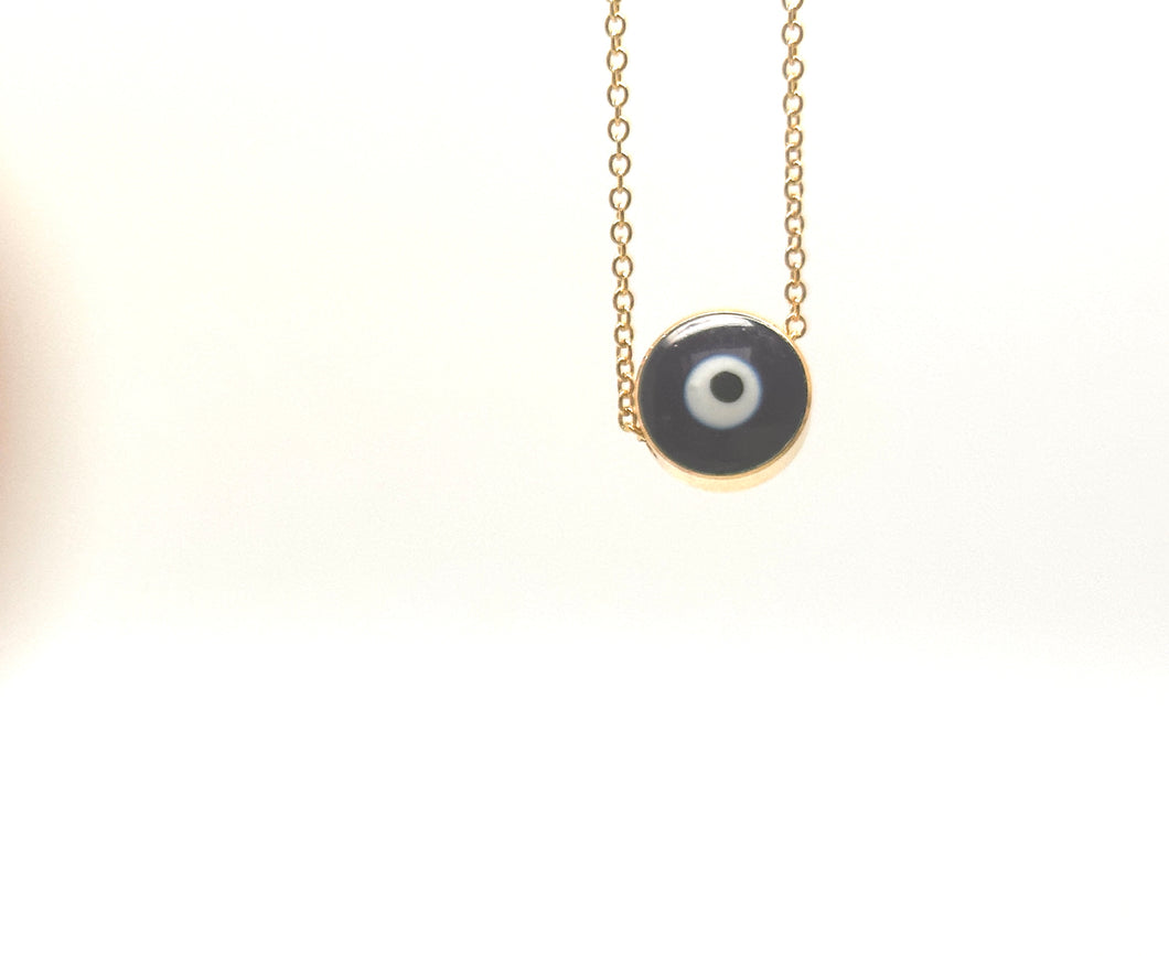 14kt Gold Filled Larger Evil Eye Necklace