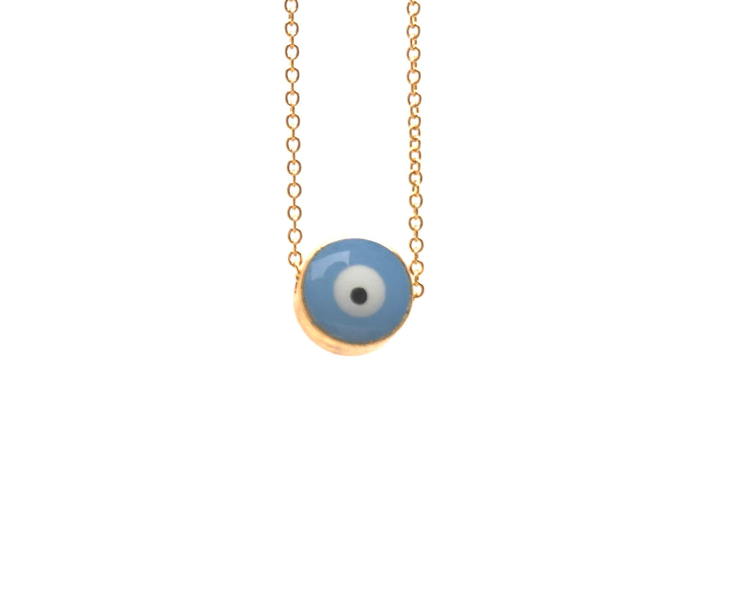 14kt Gold Filled Larger Evil Eye Necklace