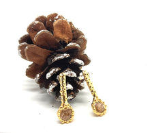 Load image into Gallery viewer, Botanical Elegance Post Earrings in Champagne Cubic Zirconia
