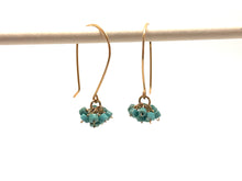 Load image into Gallery viewer, Turquoise Clusters longer Drop Earrings

