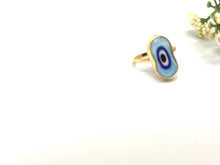 Load image into Gallery viewer, Oval Evil Eye Ring
