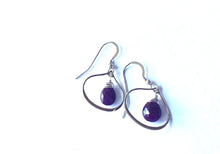 Load image into Gallery viewer, Ruby Raindrop Sterling Silver Earrings
