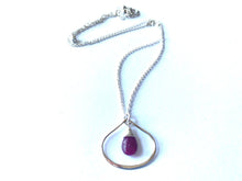 Load image into Gallery viewer, ruby teardrop necklace
