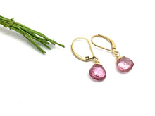 Load image into Gallery viewer, Pink Mystic Quartz Wire Wrapped Earrings
