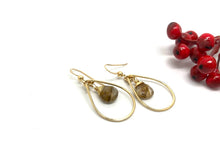 Load image into Gallery viewer, Rutilated Quartz 14kt Gold Filled Raindrop Earrings
