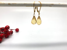 Load image into Gallery viewer, Citrine Gold Lever Back Earrings
