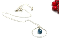 London Blue Quartz Teardrop Necklace