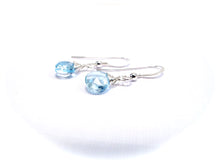 Load image into Gallery viewer, Blue Topaz Gemstone Drop Earrings

