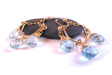 Load image into Gallery viewer, Blue Topaz Chandelier Earrings

