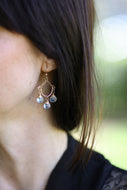 Blue Topaz Chandelier Earrings