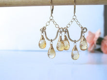 Load image into Gallery viewer, Citrine Chandelier Gold Filled Earrings
