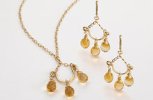Load image into Gallery viewer, Citrine Chandelier Gold Necklace
