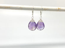 Load image into Gallery viewer, Large Faceted Amethyst Earrings
