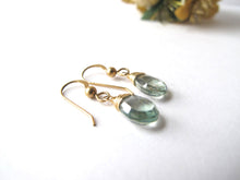 Load image into Gallery viewer, Green Mystic Quartz Gold Earrings
