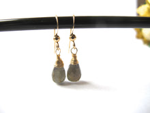 Load image into Gallery viewer, Labradorite Gold Filled Earrings
