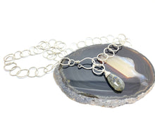 Load image into Gallery viewer, Hammered Statement Necklace with Labradorite
