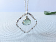 Load image into Gallery viewer, Hammered Diamond Sterling Silver Necklace with Gemstones
