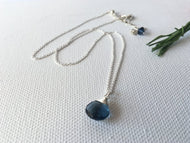 London Blue Quartz Wire Wrapped Necklace